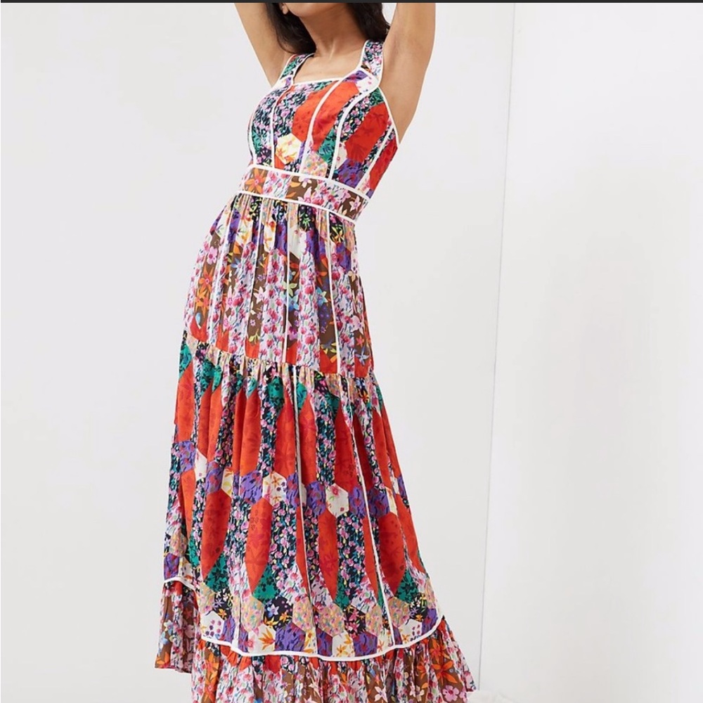 Anthropologie Floral Patchwork Maxi